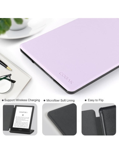 Funda CoBak para Kindle Paperwhite 11 Gen - Gris Violeta