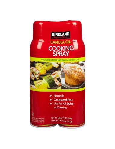 Spray de Cocina Aceite de Canola Kirkland 963.5 ml Doble