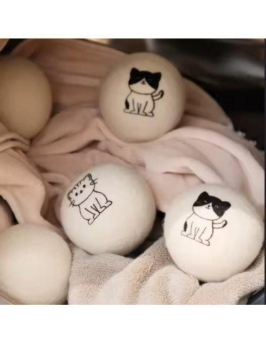 Paquete de 12 Pelotas de Secado de Lana CATHOR XL Antiestáticas