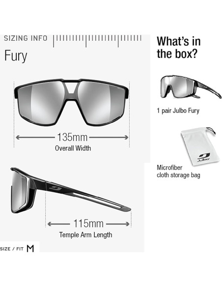 Gafas de sol Julbo Fury unisex 131mm azul/verde Gafas de sol Julbo Fury unisex 131mm azul/verde