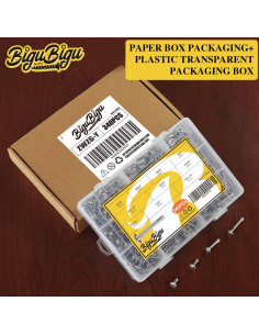 Kit de 340 Tornillos Autoperforantes Acero Inoxidable 410 BIGUBIGU 2