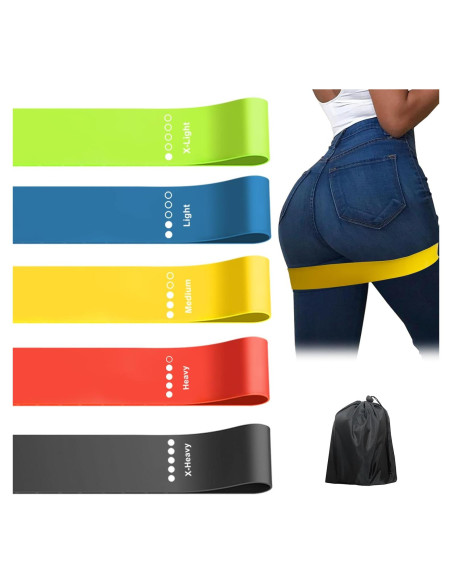 Juego de 5 Bandas de Resistencia XonyiCos de Láttex Natural