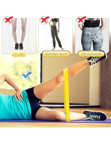 Juego de 5 Bandas de Resistencia XonyiCos de Láttex Natural