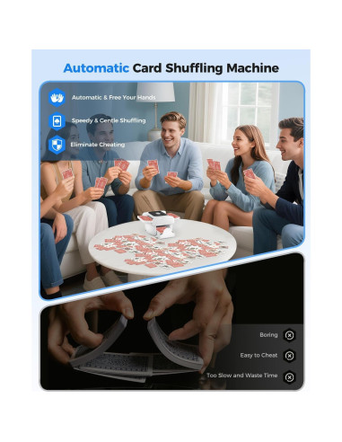 Barajador Automático de Cartas Honlunu TX-666 Recargable 2600mAh