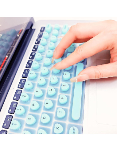 Cubierta de Teclado Silicona para Uñas Largas DR.YYDF Verde