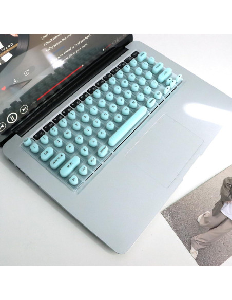 Cubierta de Teclado Silicona para Uñas Largas DR.YYDF Verde