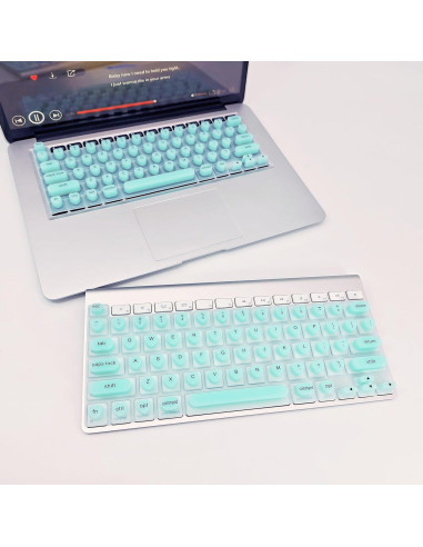 Cubierta de Teclado Silicona para Uñas Largas DR.YYDF Verde