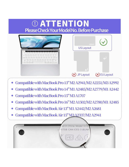 Cubierta de Teclado Silicona para Uñas Largas DR.YYDF Verde