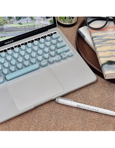 Cubierta de Teclado Silicona para Uñas Largas DR.YYDF Verde