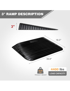 Rampa de umbral Candockway 7.62 cm antideslizante 1995.8 kg 2