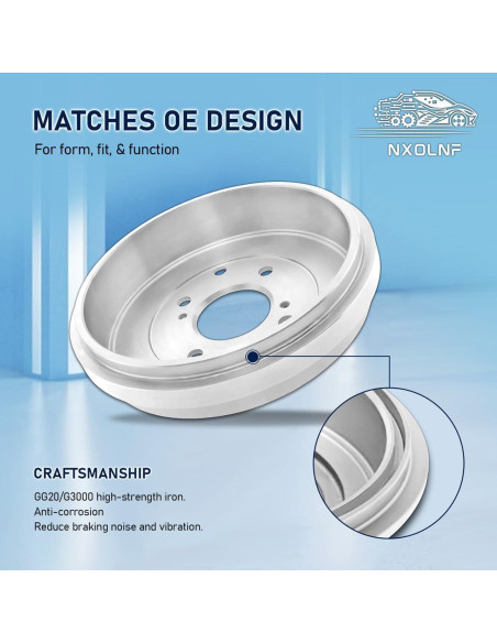 Tambor de Freno Trasero Nxolnf para Toyota Yaris 2007-2018 252mm