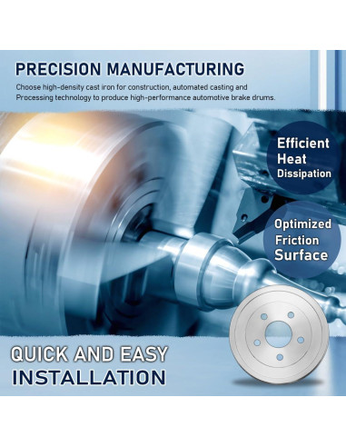 Tambor de Freno Trasero Nxolnf para Toyota Yaris 2007-2018 252mm