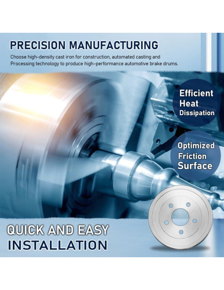 Tambor de Freno Trasero Nxolnf para Toyota Yaris 2007-2018 252mm