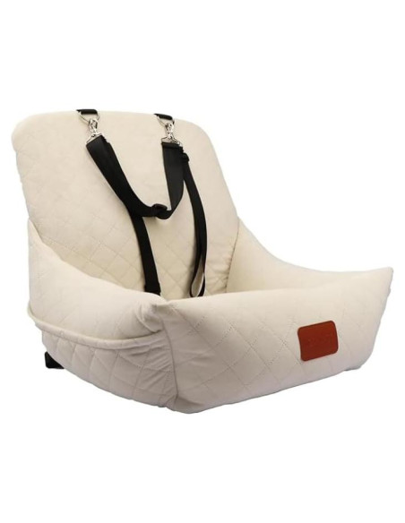 Asiento de Coche para Perros Pequeños WOOAIDAGG Beige 48.3x48.3x50.8cm