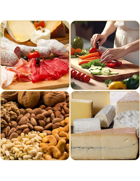 Tabla de Charcutería de Bambú con Cuchillos y Tazón - BEAUTLOHAS