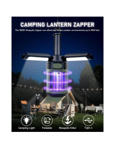 Zapper eléctrico 2 en 1 XUOITY BZ-AAA recargable USB para mosquitos 2