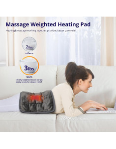 Almohadilla Calefactora Andola con Masaje y Calor Ajustable 30x60cm 2