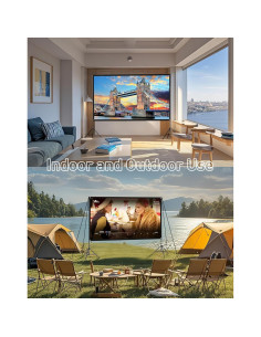 Pantalla de proyector 120" WEIDUO 4K HD portátil antiarrugas 2