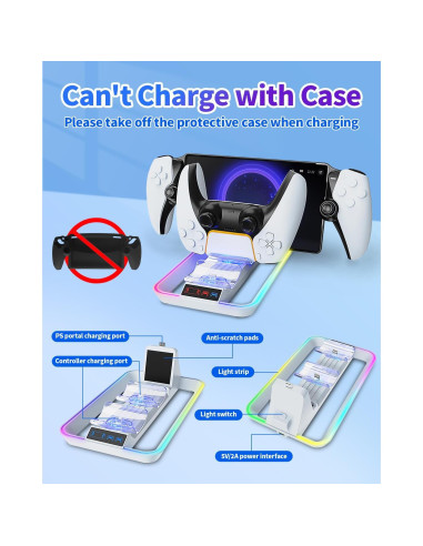 Soporte de Carga 3 en 1 JDGPOKOO para PS Portal y PS5