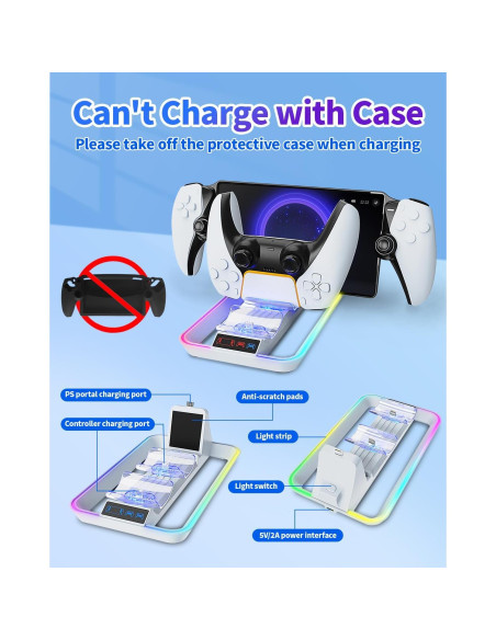 Soporte de Carga 3 en 1 JDGPOKOO para PS Portal y PS5