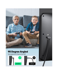 Cable HDMI 2.1 en ángulo recto ZeniKon 1.0m 8K 60Hz 2