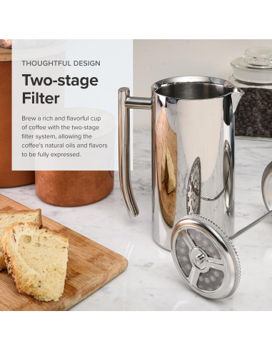 Cafetera Prensa Francesa Frieling Acero Inoxidable 0.68 L