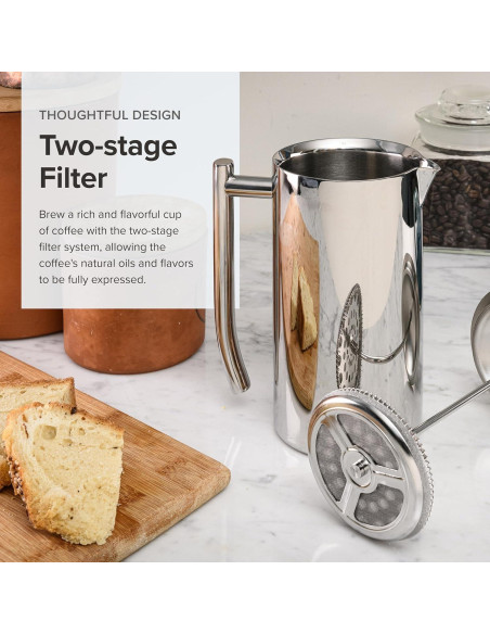 Cafetera Prensa Francesa Frieling Acero Inoxidable 0.68 L