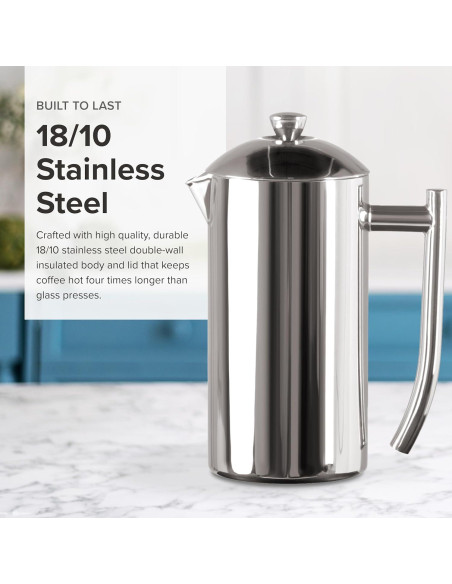 Cafetera Prensa Francesa Frieling Acero Inoxidable 0.68 L
