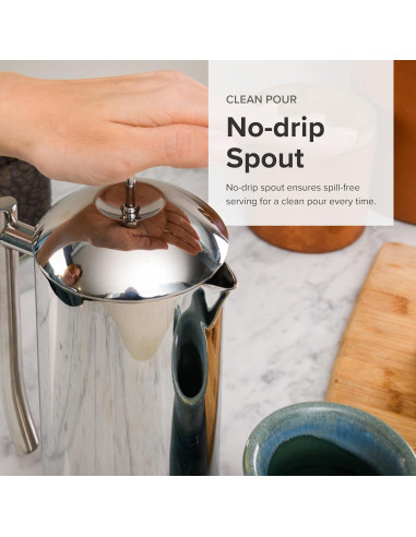 Cafetera Prensa Francesa Frieling Acero Inoxidable 0.68 L