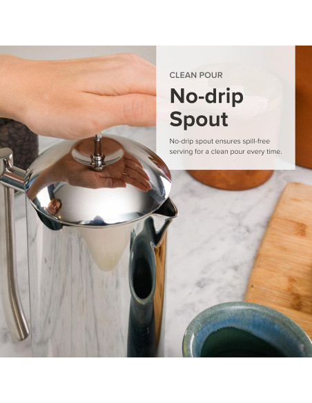 Cafetera Prensa Francesa Frieling Acero Inoxidable 0.68 L