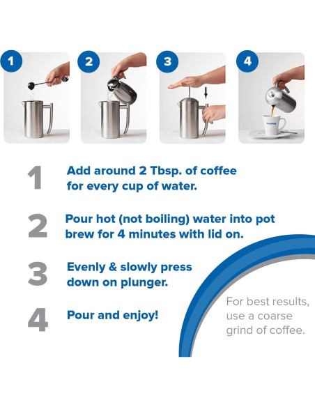 Cafetera Prensa Francesa Frieling Acero Inoxidable 0.68 L