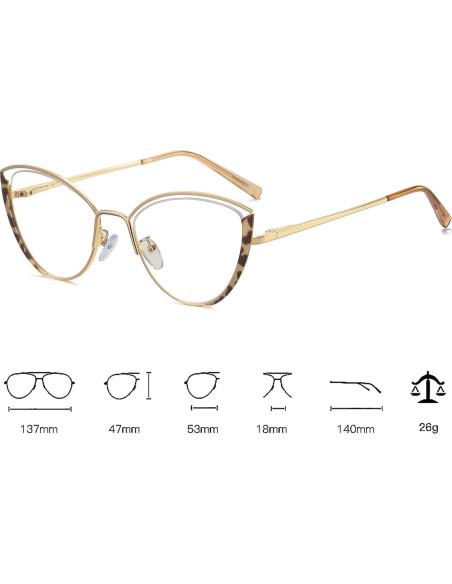 Gafas Ojo de Gato MORESHINE con Bloqueo Luz Azul Mujeres Gafas Ojo de Gato MORESHINE con Bloqueo Luz Azul Mujeres