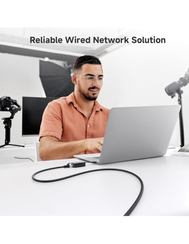 Cable Ethernet Cat 6A Blindado 30.48m Cable Matters Negro