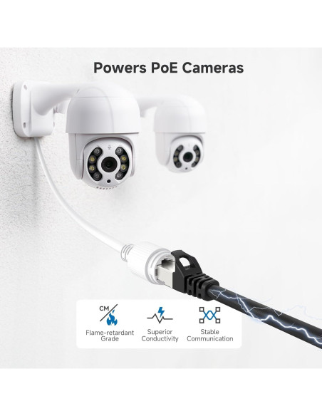 Cable Ethernet Cat 6A Blindado 30.48m Cable Matters Negro