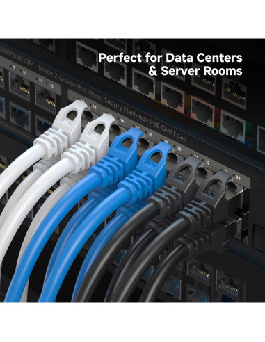 Cable Ethernet Cat 6A Blindado 30.48m Cable Matters Negro