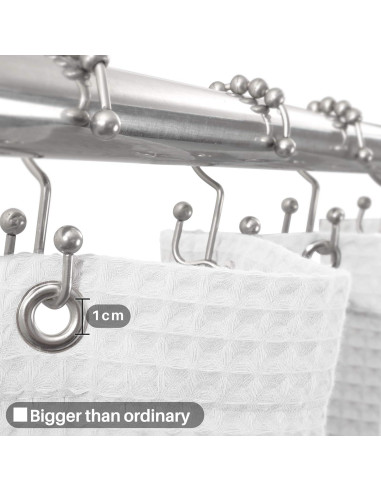 Cortina de Ducha Barossa Design Algodón Waffle Blanca 182.88 cm