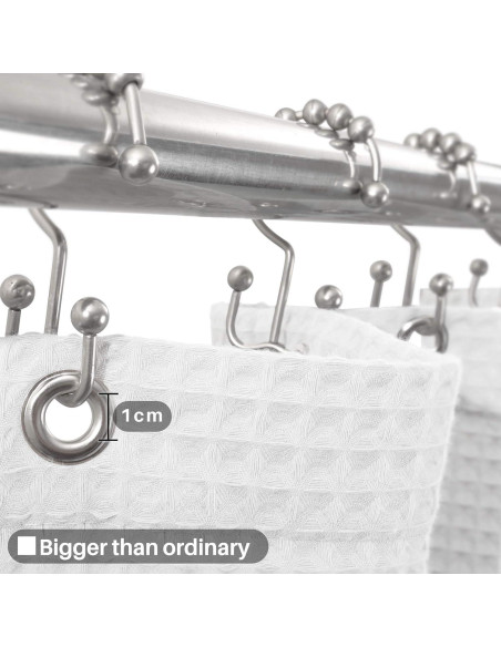 Cortina de Ducha Barossa Design Algodón Waffle Blanca 182.88 cm