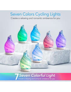Difusor de Aceite Esencial AGATECHO 120ml Luz 7 Colores 2