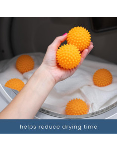 Pelotas de Secado Reutilizables S&T INC. Naranja 6 Piezas 6.35 cm 2