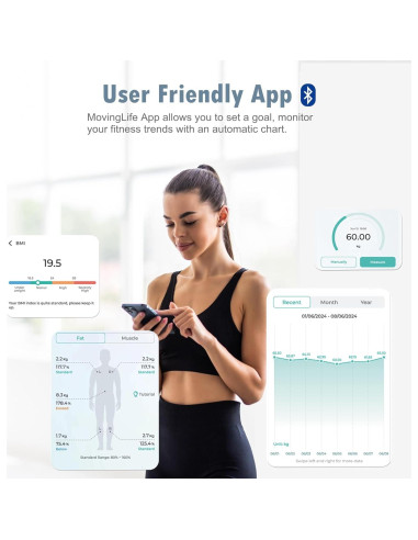 Balanza Inteligente NUTRI FIT para Composición Corporal 150 kg