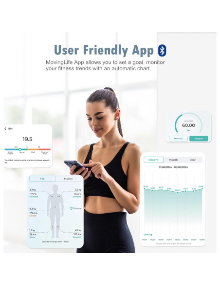 Balanza Inteligente NUTRI FIT para Composición Corporal 150 kg