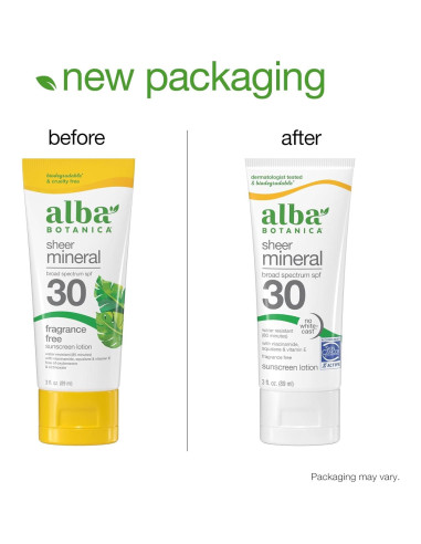 Protector Solar Mineral Alba Botanica SPF 30 Sin Fragancia 85 g