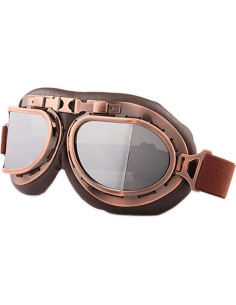 Gafas de Moto Vintage Peicees Cobre Lentes Plata 2