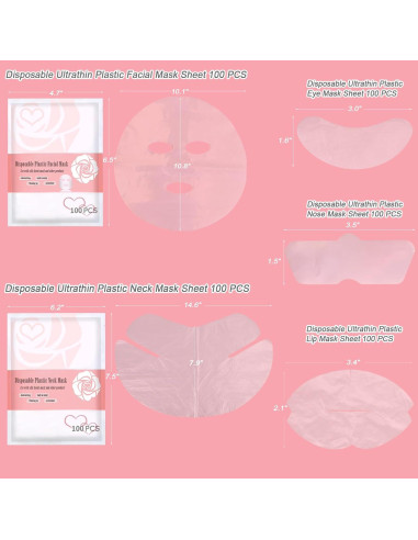 GELMAY 500PCS Máscaras Faciales Desechables Hidratantes