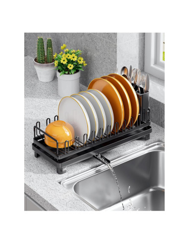 Escurridor de Platos Pequeño OKZEST con Drenaje Automático