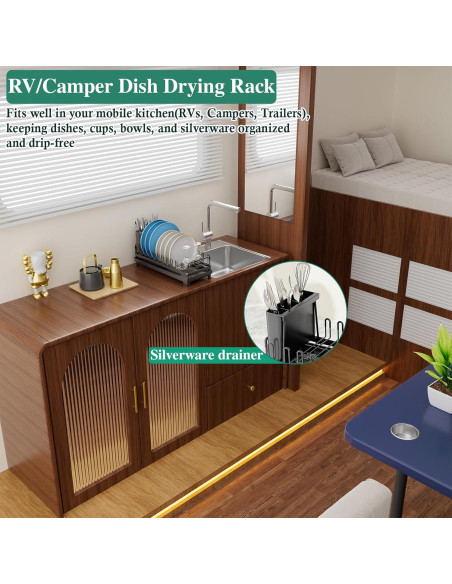 Escurridor de Platos Pequeño OKZEST con Drenaje Automático