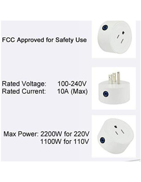 Mini Enchufe Inteligente GL Compatible con Alexa y Google Home - Paquete de 4