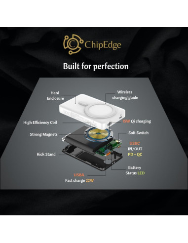 Batería Portátil Magnética 10000mAh Carga Rápida LDNIO PQ17
