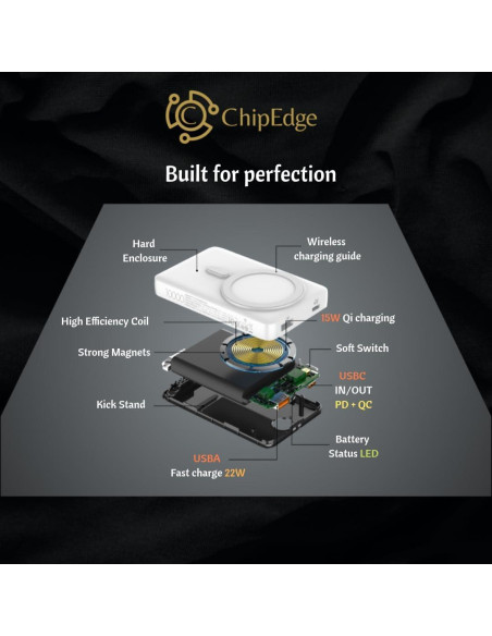 Batería Portátil Magnética 10000mAh Carga Rápida LDNIO PQ17