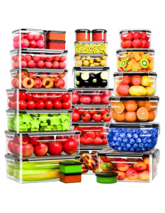 Set de 54 Contenedores de Almacenamiento Panxenaulos Herméticos